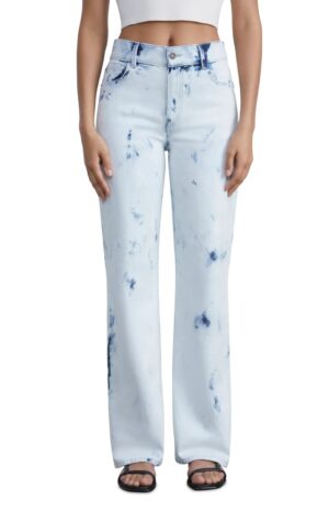 York Shibori Ink Straight Leg Jeans